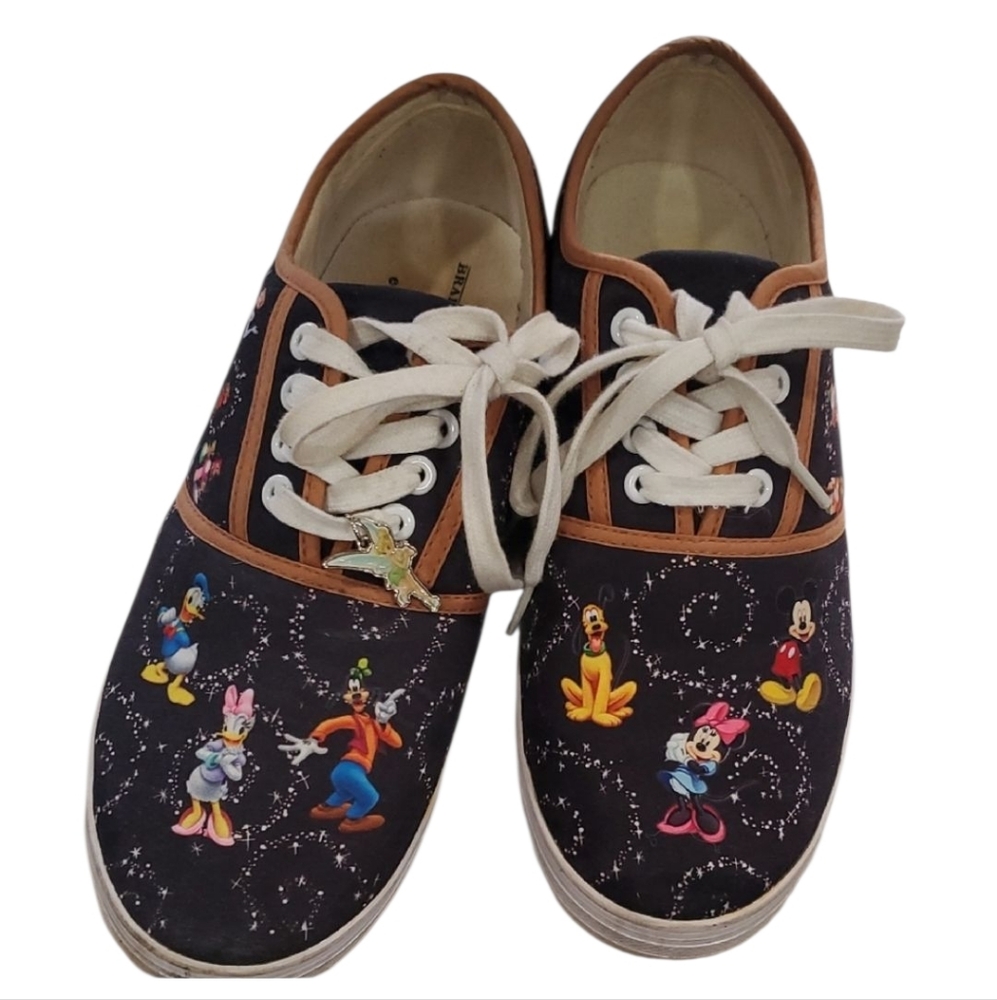 Bradley Exchange Disney Sneakers - Black with Colorful Characters